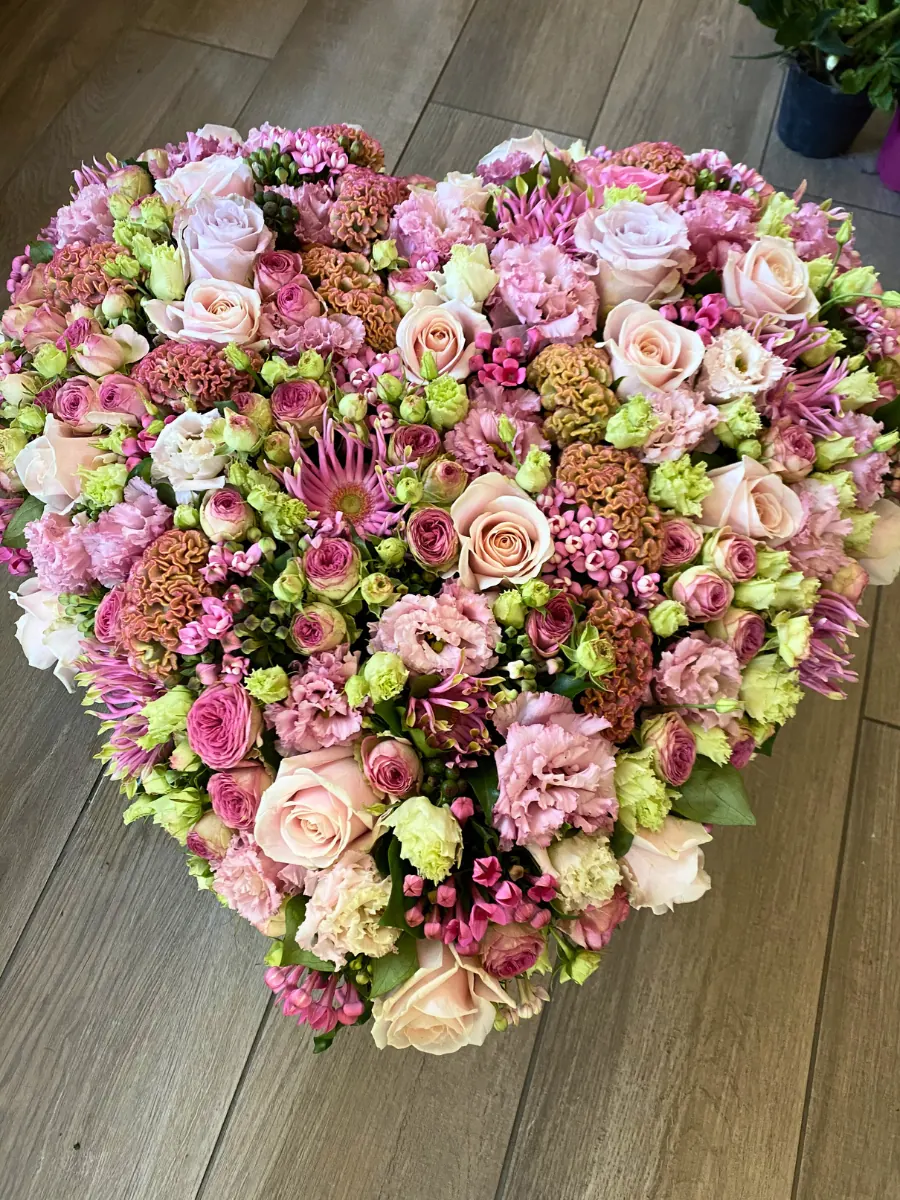 Cœur rose et parme